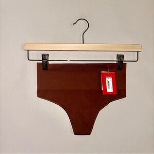 SPANX Chocolate Brown High-Waisted Thong Shapewear Sz XS